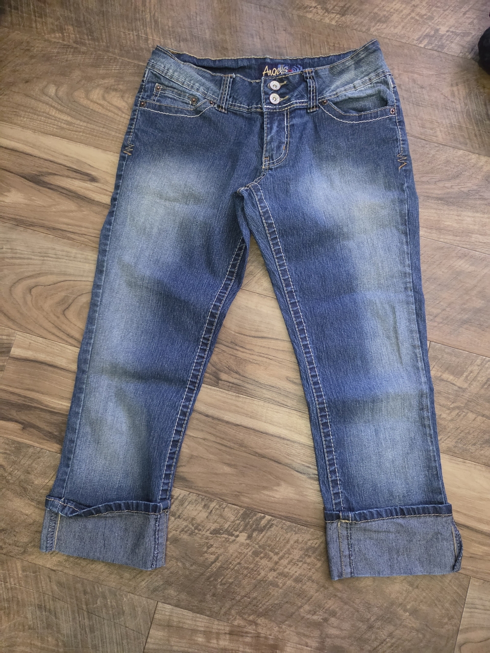 Angels Medium Blue Cropped Women's Jeans